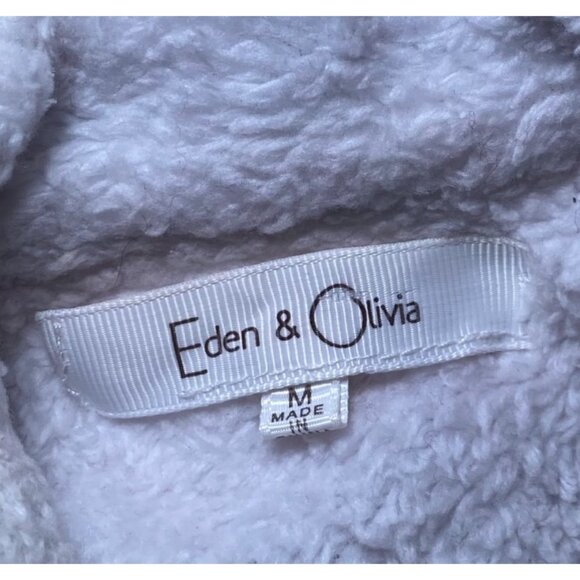 Eden & Olivia Womens Red Black Plaid Sherpa-Lined Button-Up Shirt Jacket Medium - Picture 6 of 7